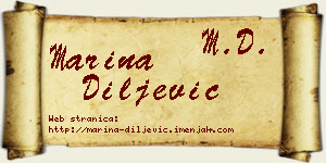 Marina Diljević vizit kartica